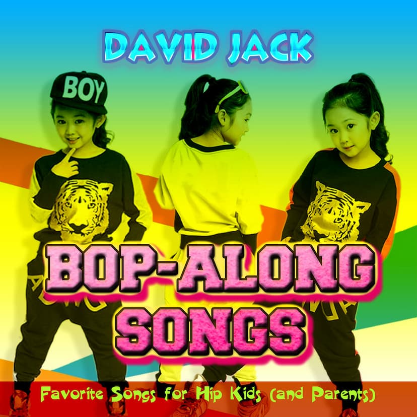 Bop-Along Songs album cover with kids in colorful clothes