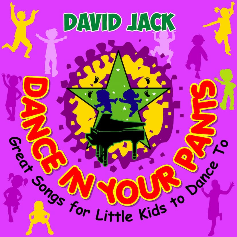Dance In Your Pants album cover with purple background and dancing kids